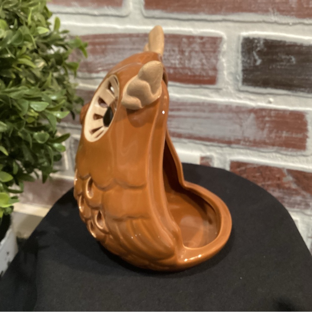 🟠 Ceramic Crafted Owl Candle Holder - Excellent Gently Used Condition - Picture 3 of 9